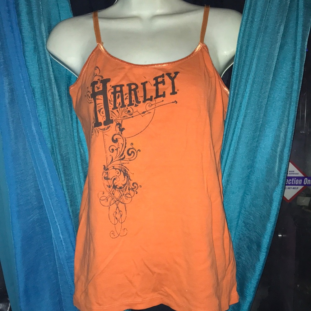 Women's Harley-Davidson Tank Top Orange Size L